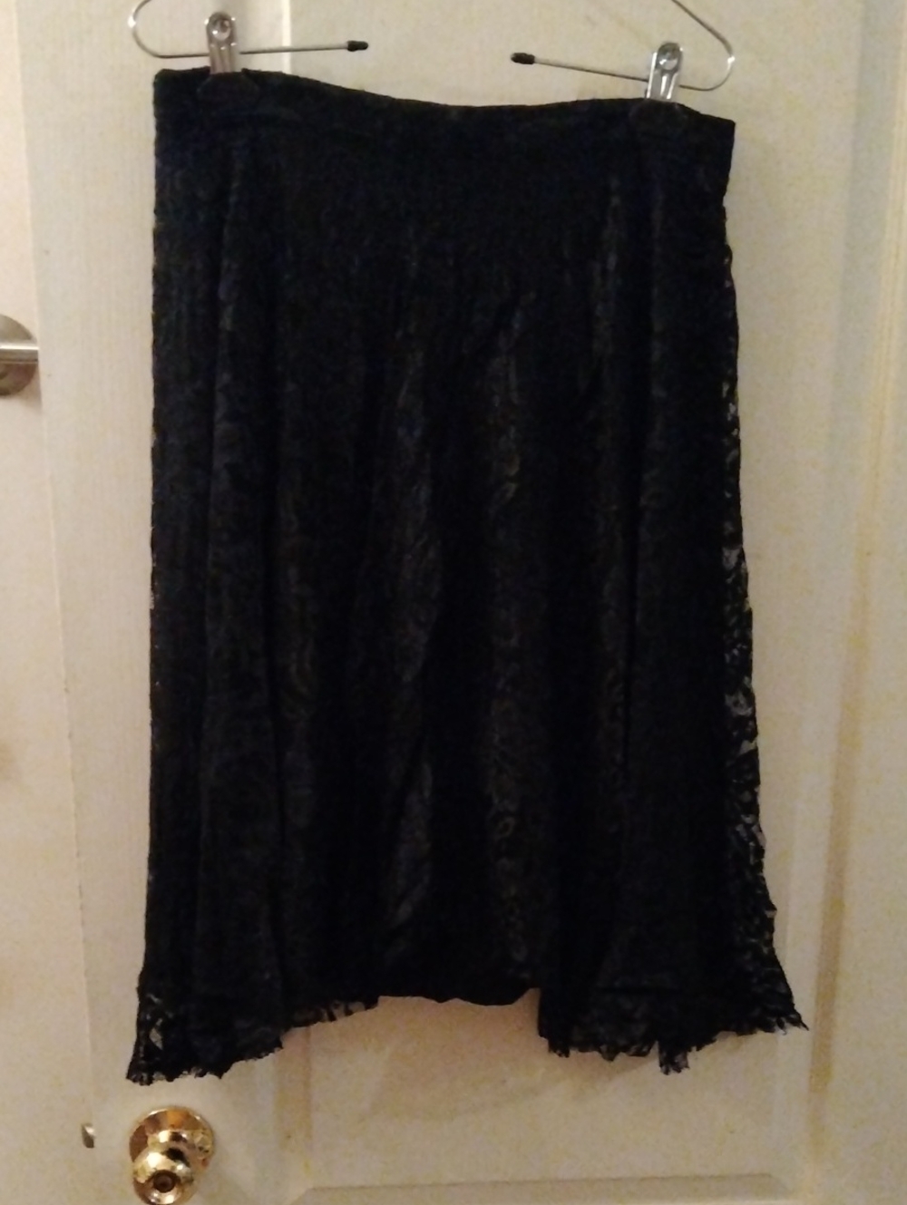 Black Lace A-Line Women's Skirt